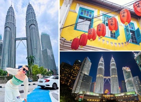 初めてのKLも安心！公共交通で巡る半日街歩きツアー　チャイナタウン散策＆ツインタワー噴水ショー＜日本語ガイド/エッグタルト付き＞